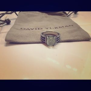 David Yurman Wheaton Ring prasiolite diamonds Sz.7